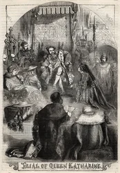 1529年、ヘンリー8世の最初の妻であり、国王との結婚が取り消された王妃キャサリン・アラゴンの裁判 - Proces de Catherine d