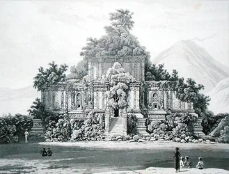 ブランバナンの大寺院（Thomas Stamford Raffles（1781-1826）が1817年に出版した「The History of Java」の第2巻に掲載されたプレート35）。