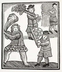 Thomas Hickathrift、John Ashtonによる18世紀のChap-booksのイラスト、パブ。 1882