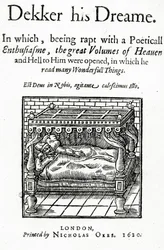 Thomas DekkerによるDecker his Dreamのタイトルページ、1620年発行