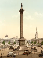 トラファルガースクエア、ロンドン（手描きの写真）