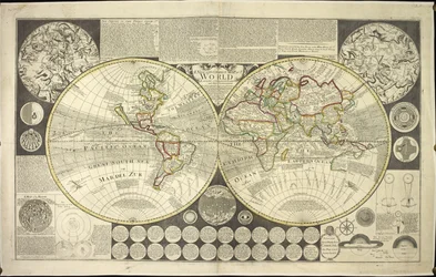 二半球の世界地図