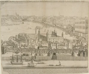 1744年にロンドン塔に運ばれる宝物のワゴン