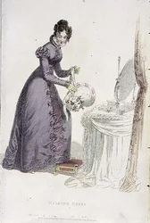 ウォーキング・ドレス、ファッション・プレート、アッカーマンの芸術のリポジトリ、パブ。1822年（彫刻）