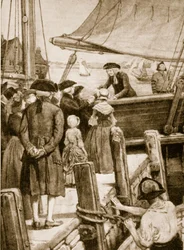 1787年にウェスリーがプリンスオブウェールズに乗船し、アイルランド人に別れを告げた