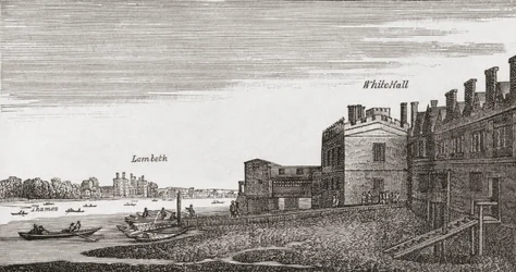 18世紀のロンドンのホワイトホール、JRグリーンの「イギリス人の短い歴史」から1893年に出版