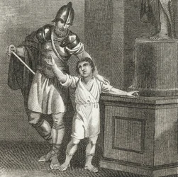 ローマへの敵愾心を誓う若きハンニバル（エングレーヴィング）