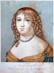 セヴィーニュ夫人の肖像 19世紀初頭（カラーエングレービング）