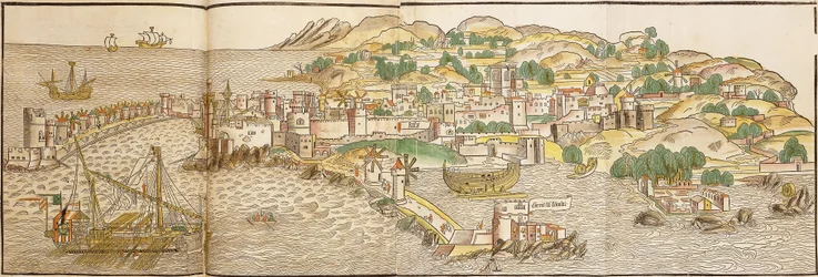 ロードス島の全景、1486年