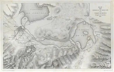 メキシコ-アメリカ戦争中の1847年8月と9月のメキシコの谷でのアメリカ軍の作戦の地図。