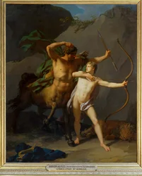 ケンタウロスのケイロンによるアキレスの教育 ...