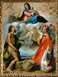La Vierge glorieuse entre Saint Jean-Baptiste et Saint Etienne - 聖ヨハネ・バプティストと聖ステファノの間の栄光の聖母 ...