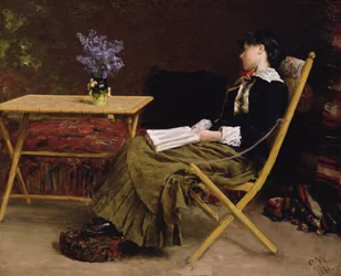 読書する女性