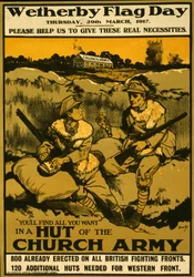 ウェザビーフラッグデー、1917年3月29日木曜日のパブのポスター。 1917