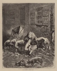 パリでの犬のディナーパーティー