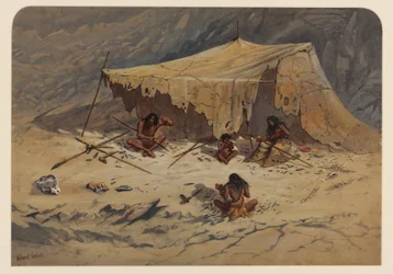 1871年の先史時代のキャンプ