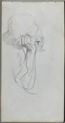 スケッチブック 16ページ：憂鬱な人物