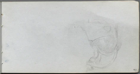 スケッチブック、93ページ：サドルの研究。