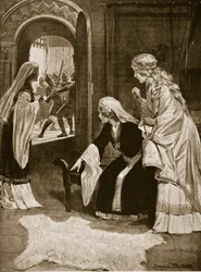 狡猾なリンカーン城、1141年、「ハッチンソンのイギリス国民の物語」、1920年頃のイラスト