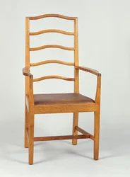 1923年に設計されたアームチェア、1923年にピーターワールスワークショップで製造（オーク）