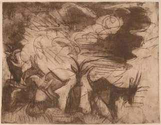 ヤギと雲、1919 年。