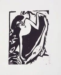 レイズドスカートのダンサー、1909年