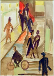 ELKirchner、自転車でのストリートシーン