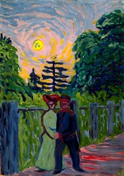 月の出：兵士と乙女、1905