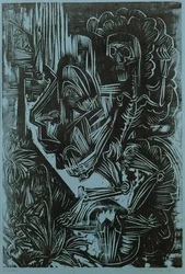 死の踊りの自画像、1917