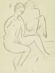 バスルームで若いカップル