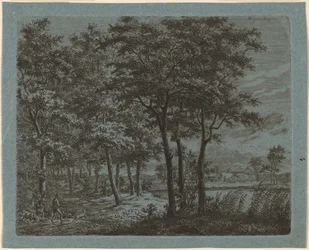 薪を運ぶ百姓のいる風景