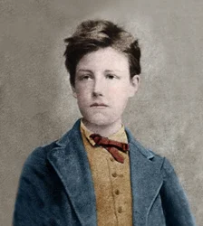 アルチュール・ランボー（1859〜1891年）の肖像（カルジャの写真をもとに作成