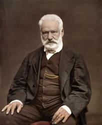 ヴィクトル・ユゴー（1802-1885年）の肖像、フランスの作家・詩人、エティエンヌ・カルジャ（1828-1906年）による写真への彩色 - ヴィクトル・ユゴー（1802-1885年）、フランスの作家・詩人、1870年頃、彩色写真