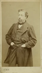 作曲家François-Auguste Gevaert（1828-1908）の肖像（1870年頃）。