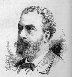 フランスの政治家David Raynal (1840-1903)の肖像。11月26日付「Le Monde Illustré」1287号に掲載されたBocourの版画。