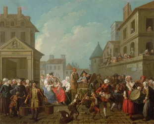 パリのストリートカーニバル、1757年