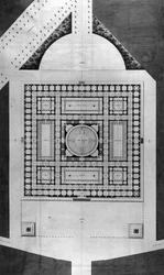 公共図書館の地図 - E.L. Boullée.