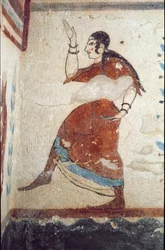 踊り子（フレスコ画、細部、紀元前530年