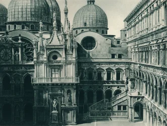 ドージェ宮殿の中庭、ヴェネツィア、イタリア、1927