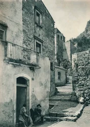 タオルミーナの通り、シチリア島、イタリア、1927