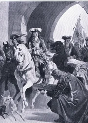 ベオグラードに入るオーストリア軍（1920年頃、グレシャム出版のLandmarks in European Historyからのイラスト