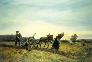畑を耕す、1877