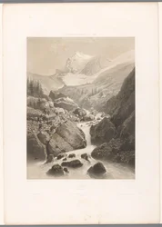 アイガーを望む山の風景 L