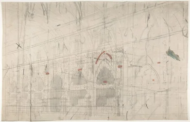 パリのオペラ座の舞台セットのデザイン: 教会の内部、1830-90。