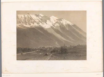 モンブランのふもとにあるシャモニーの景色 Le Mont Blanc et Chamonix (オブジェクトのタイトル) La Suisse et la Savoie (シリーズタイトル) スイスとサヴォイでの見解 (オブジェクトに関するシリーズ タイトル)