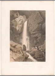 ペレランの滝の眺め Cascade des Pélerins (オブジェクトのタイトル) スイス、サボイ、チロルの景色 (シリーズ タイトル) La Suisse, la Savoie et le Tyrol (オブジェクトのシリーズ タイトル)