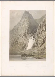 Pissevache の滝の眺め Cascade de Pissevache (オブジェクトのタイトル) スイスとサヴォイアの顔（連載タイトル） La Suisse et la Savoie (オブジェクトのシリーズ タイトル)