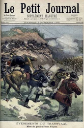 南アフリカ - ボーア戦争。ボーアヴィルジョアン将軍の死。ダンブランスの図面。ル・プティット・ジャーナル』11月5日号