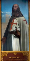 テンプル騎士団最後の総長ジャック・ド・モレー（モライ）（1243-1314年頃）の肖像。アモーリー＝デュヴァル（1808-1885）による絵画。ヴェルサイユ美術館。