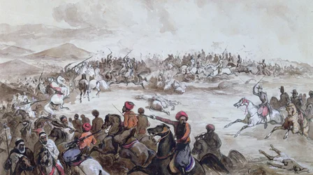 アンリドルレアン（1822-97）によるアブドエルカデルの部族（1808-83）の捕獲、オマール公爵、1843年5月16日、1843年頃